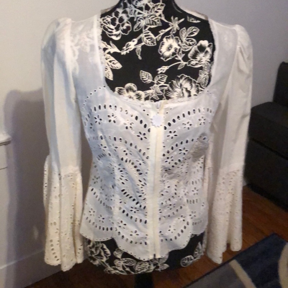 Bell Sleeve eyelet top